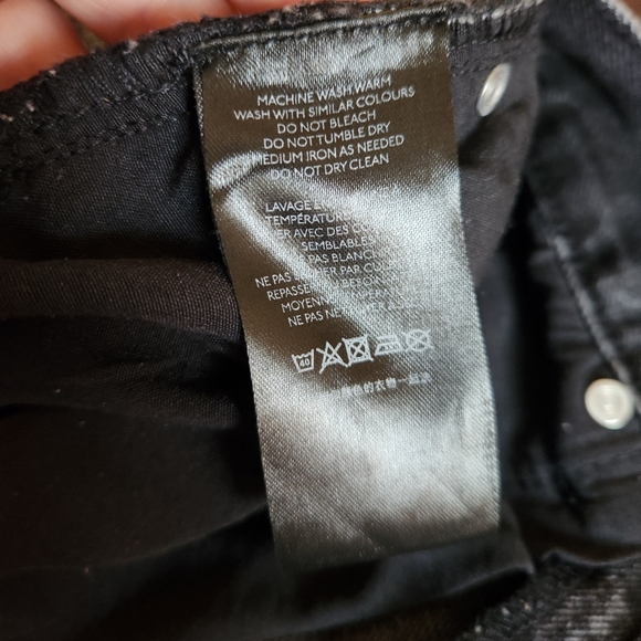 BDG Urban Outfitters Jeans High Rise Baggy Black Skater Sz 26 Destroyed #URB1330 - Picture 3 of 5